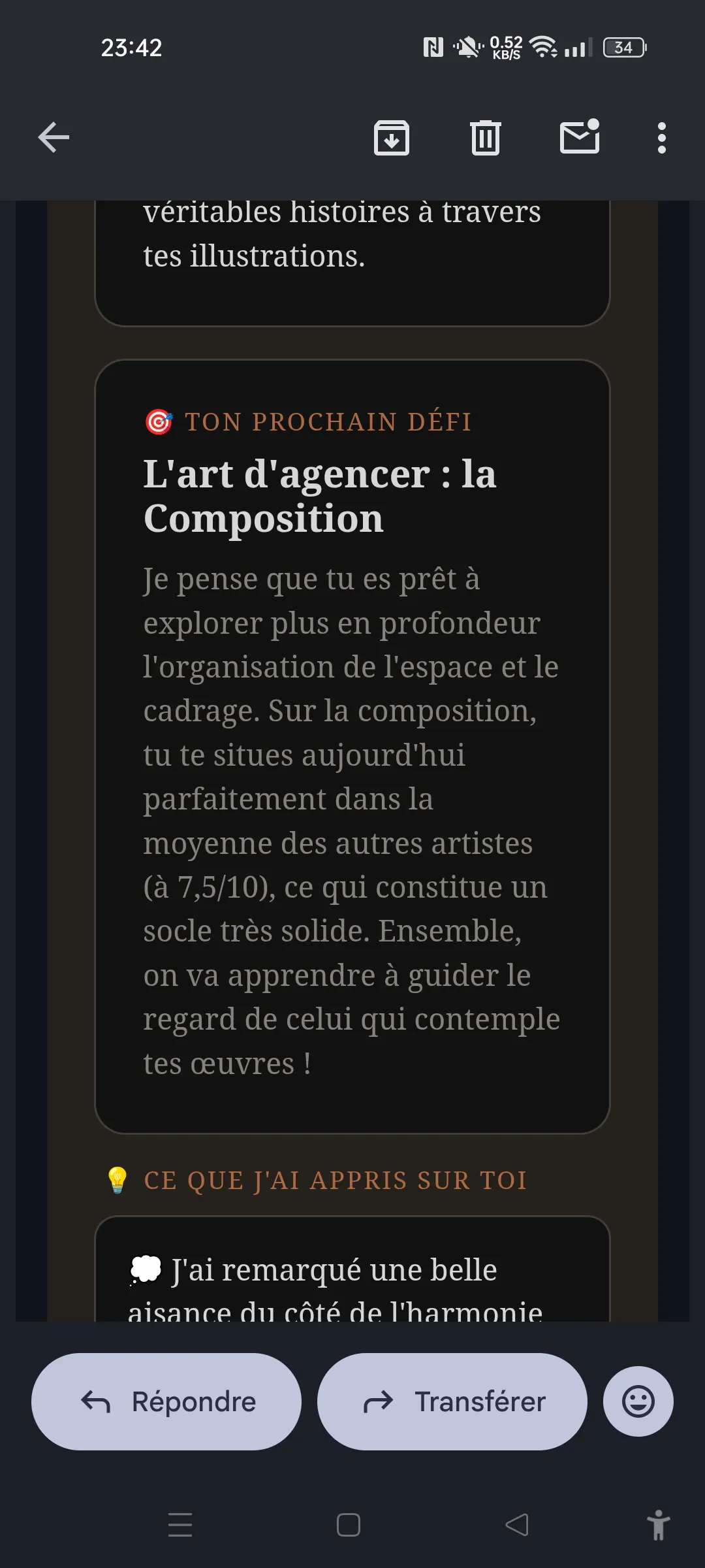 Analyse détaillée dans l’application