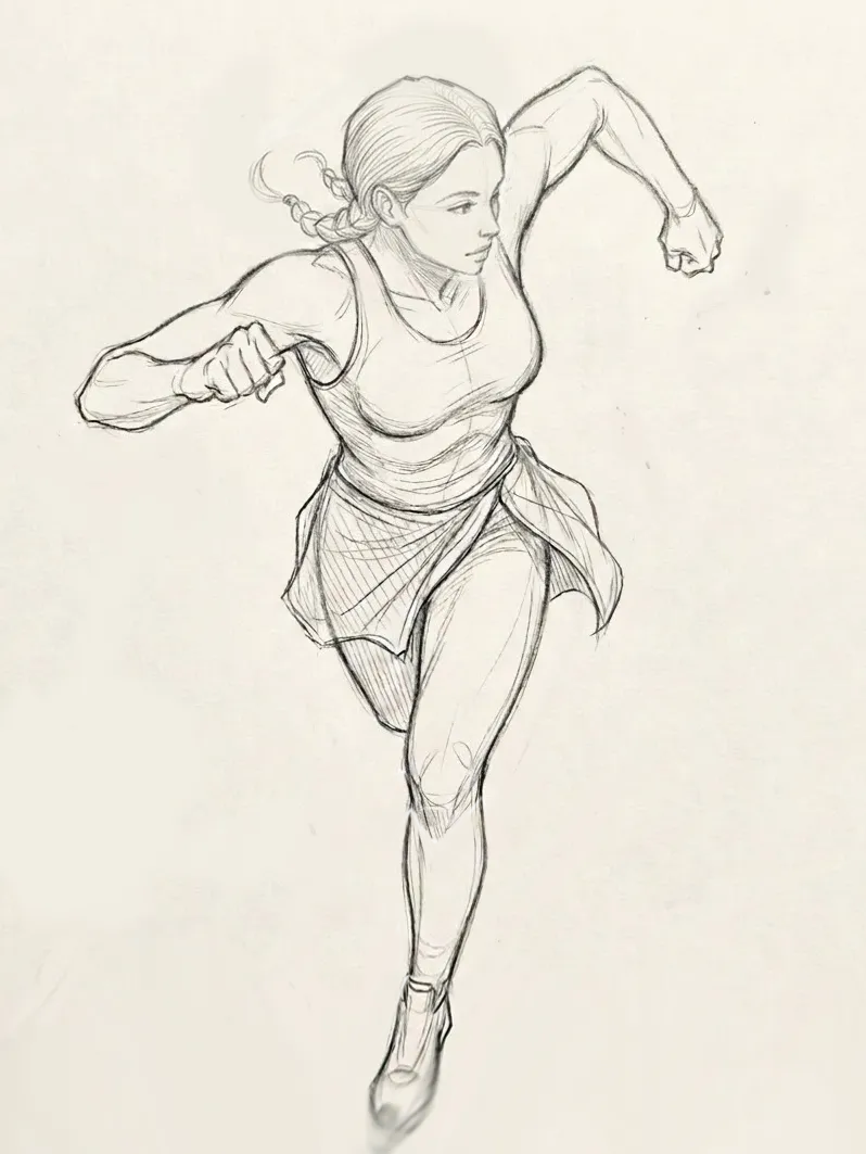 Figure humaine en mouvement