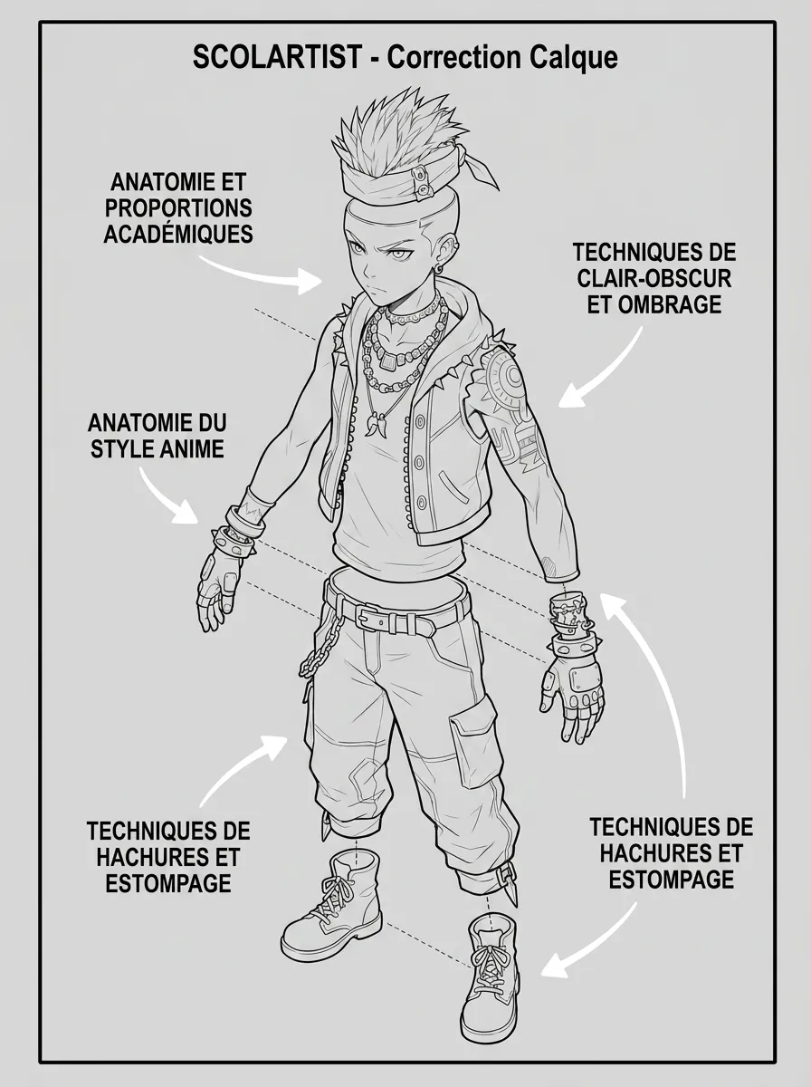 Calque correctif Manga