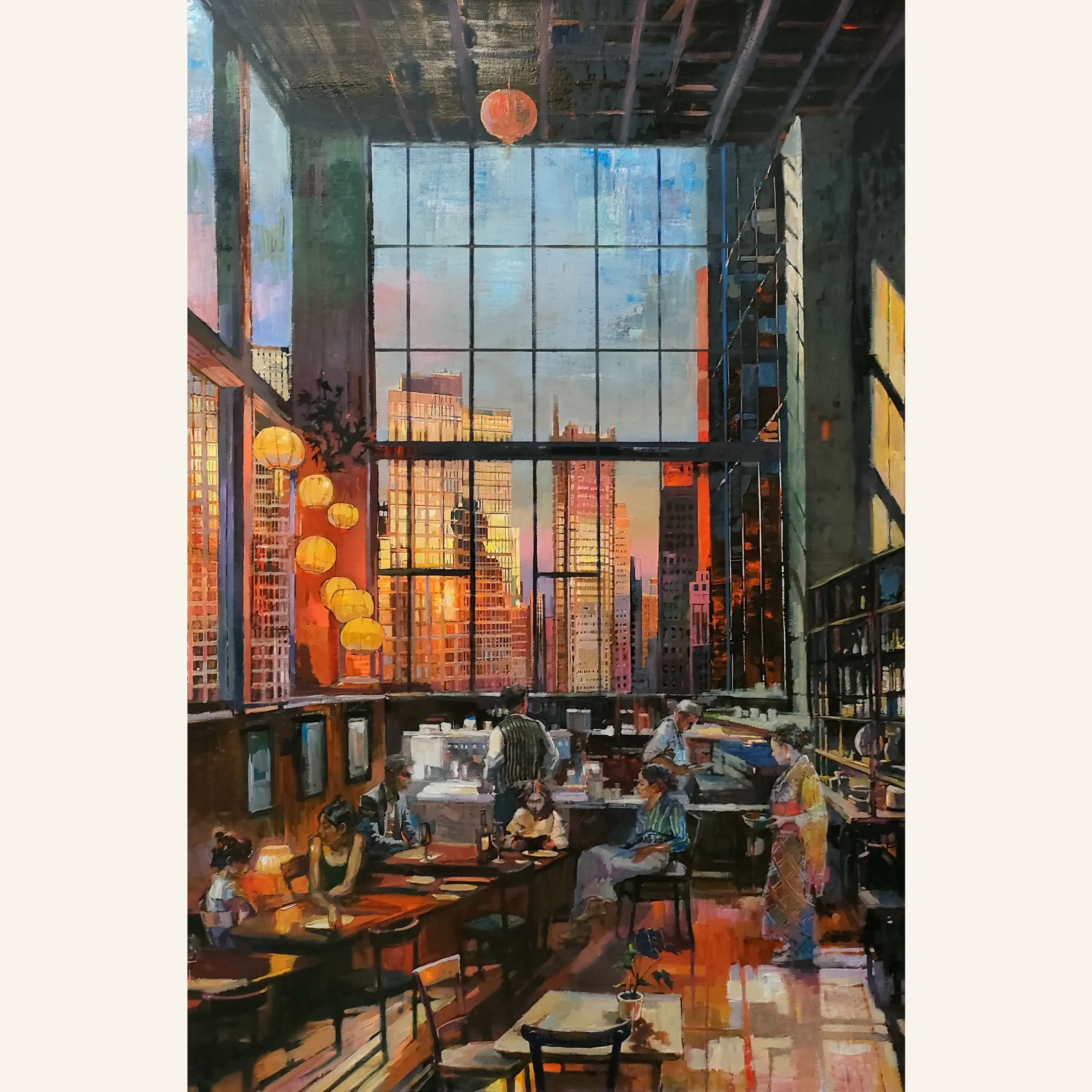 Peinture originale d'un restaurant